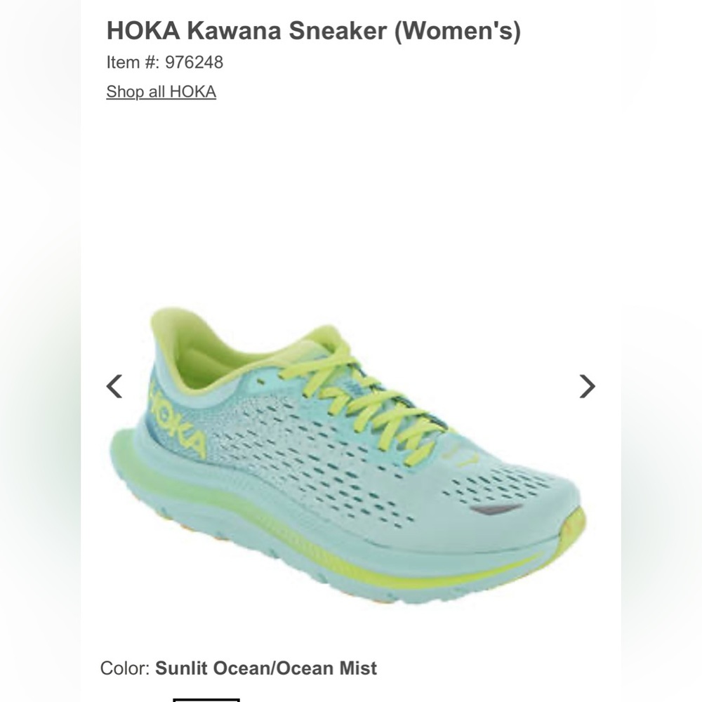 Hoka Womens Kawana Sneakers 9b In Sunlit Ocean / Ocean Mist